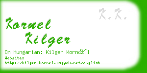 kornel kilger business card